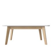 Isadora Modern Wood Cocktail Table - White and Natural